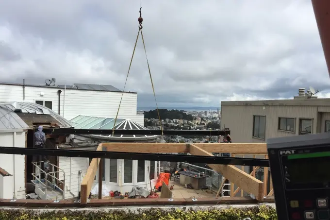 Setting beams in San Francisco